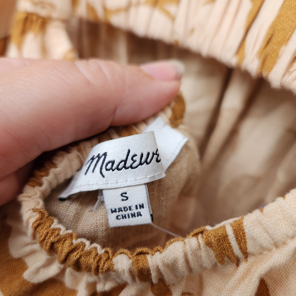 Madewell Linen-Blend Cami Midi Dress in Tropicale Floral - Size Small - Picture 10 of 11